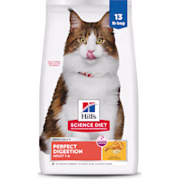 Hill's Science Diet Adult Perfect Digestion Chicken, Barley, & Whole Oats Recipe Dry Cat Food