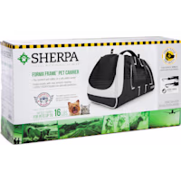 Sherpa Black Forma Frame Crash-Tested, Airline Approved & Guaranteed On Board Travel Pet Carrier