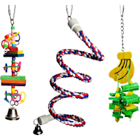 A&E Cage Company Happy Beaks Toy Bundle for Small Birds