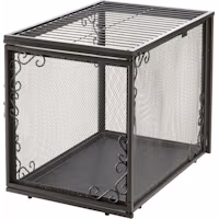 Richell Antique Bronze Metal Mesh Pet Crate