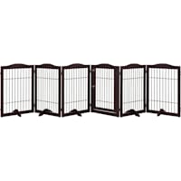 UniPaws Extra Wide 6 Panel Espresso Playpen with Wire for Dogs