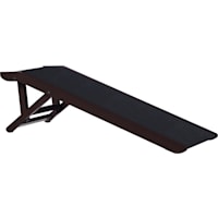 UniPaws Foldable Wooden Pet Ramp with Adjustable Height Espresso for Dogs