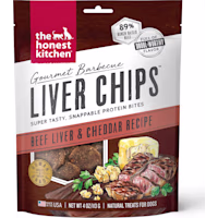 The Honest Kitchen Gourmet Barbecue Liver Chips: Beef Liver & Cheddar Recipe Dog Treats