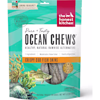 The Honest Kitchen Ocean Chews Crispy Cod Fish Skins Dog Treats