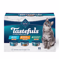 Blue Buffalo Tastefuls Chicken Turkey & Chicken Ocean Fish & Tuna Wet Cat Food Pate Variety Pack