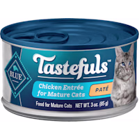 Blue Buffalo Tastefuls Made with Natural Ingredients Chicken Entree Wet Cat Food Pate for Mature Cats