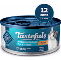 Blue Buffalo Tastefuls Made with Natural Ingredients Chicken Entree Wet Cat Food Pate for Kittens