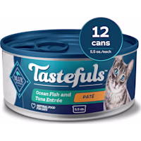 Blue Buffalo Tastefuls Made with Natural Ingredients, Ocean Fish and Tuna Entree Wet Cat Food Pate