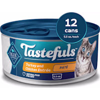 Blue Buffalo Tastefuls Made with Natural Ingredients, Turkey and Chicken Entree Wet Cat Food Pate