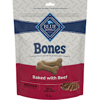 Blue Buffalo Bones Natural Crunchy Beef Medium Biscuits Dog Treats