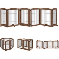 UniPaws Wire 6 Panels Walnut Pet Gate