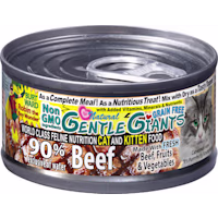 Gentle Giants Natural Non GMO Beef Cat and Kitten Can Food