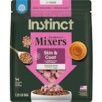 Instinct Frozen Raw Boost Mixers Grain Free Skin & Coat Health Grain Free All Natural Dog Food Topper