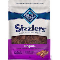 Blue Buffalo Sizzlers Bacon-Style Original Flavor Dog Treats with Real USA Pork