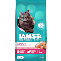 IAMS ProActive Health Adult Indoor Weight & Hairball Care Dry Cat Food with Salmon