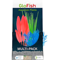 GloFish Contains Small Blue, Medium Green, Large Orange Artificial Aquarium Plants