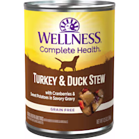 Wellness Thick & Chunky Natural Grain Free Turkey & Duck Stew Canned Dog Food