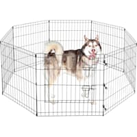 Pet Adobe 8 Panels Folding Pet Playpen with Door