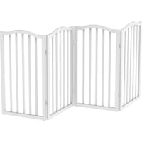 Pet Adobe White Freestanding Scallop Top Pet Gate
