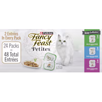 Purina Fancy Feast Gourmet Petites Gravy Collection, Break-Apart Tubs Wet Cat Food Variety Pack
