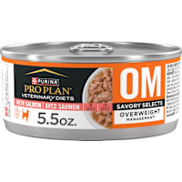 Purina Pro Plan Veterinary Diets OM Overweight Management Savory Selects, Salmon Feline Formula Wet Cat Food