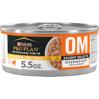 Purina Pro Plan Veterinary Diets OM Overweight Management Savory Selects, Chicken Feline Formula Wet Cat Food