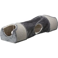 TRIXIE Gray Plush Nesting Cat Condos with Tunnel