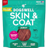 Dogswell Skin & Coat Jerky Salmon Dog Treats