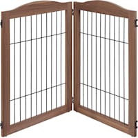 UniPaws Wire 2 Panel Extension Kit Walnut Pet Gate