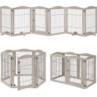 UniPaws Wire 6 Panels Weathered Gray Pet Gate