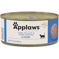 Applaws Natural Tuna Fillet with Crab Can in Broth Wet Cat Food