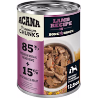 ACANA Grain Free, Premium Chunks, Lamb Recipe in Bone Broth Wet Dog Food