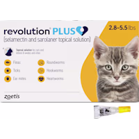 Revolution Plus Topical Solution 2.8-5.5 lbs. Cat