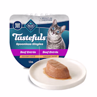 Blue Buffalo Tastefuls Spoonless Singles Beef Entree Natural Wet Cat Food Pate