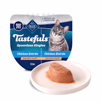 Blue Buffalo Tastefuls Spoonless Singles Chicken Entree Natural Wet Cat Food Pate