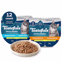 Blue Buffalo Tastefuls Savory Singles Chicken & Turkey Wet Cat Food in Gravy Variety Pack