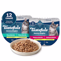 Blue Buffalo Tastefuls Savory Singles Salmon and Tuna Natural Wet Cat Food Cuts in Gravy Variety Pack