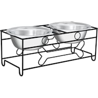 Pet Adobe Modern Double Elevated Dog Bowls
