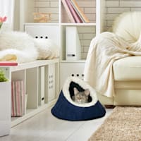 Pet Adobe Blue Feline Comfort Cavern Cat Bed