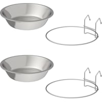 Pet Adobe Stainless Steel Hanging Pet Bowls