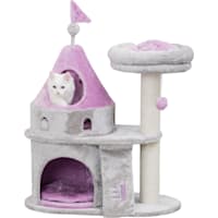 TRIXIE Gray/Pink My Kitty Darling Cat Castle Condo