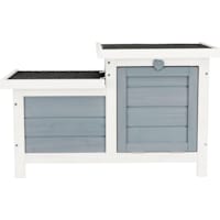 TRIXIE Gray and White Small Animal Hutch