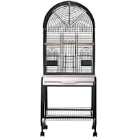 A&E Cage Company Black 701 Opening Dome Top Cage With Removable Stand