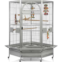A&E Cage Company X-Large Corner Cage in Platinum
