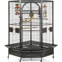 A&E Cage Company X-Large Corner Cage in Black