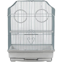 A&E Cage Company Ornate Top Cage in White