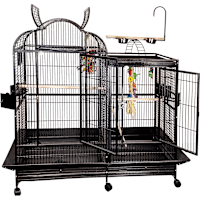 A&E Cage Company Black 4226 Split Level House Cage with Divider