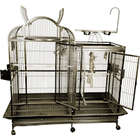 A&E Cage Company Split Level House Cage with Divider in Platinum