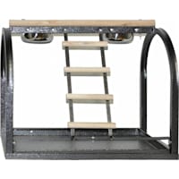 A&E Cage Company Black Table Stand with Ladders and Cups