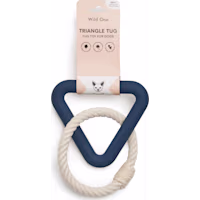 Wild One Navy Triangle Tug Dog Toy